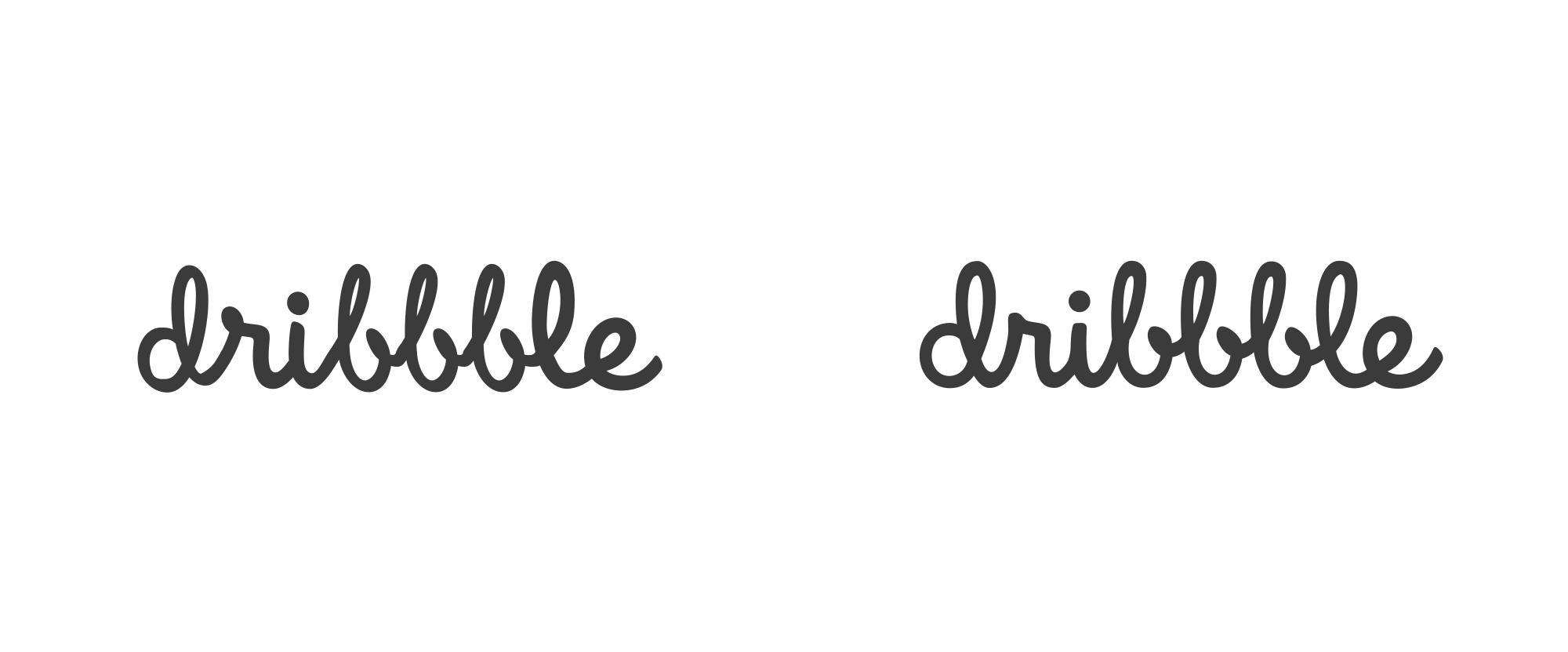 New Logo for Dribbble done In-house