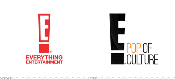 E! Entertainment Logo, Before and After