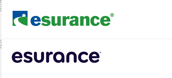 Esurance Timbers Logo, Before and After