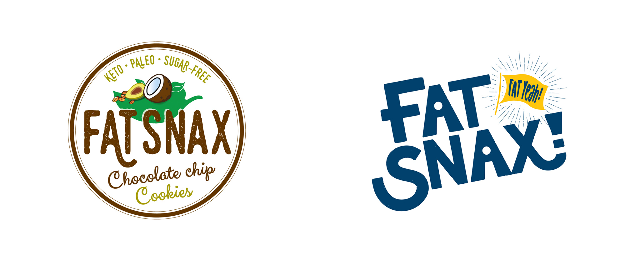 New Logo and Packaging for Fat Snax by Interact
