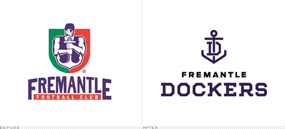Fremantle Dockers Logo, Before and After
