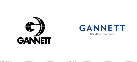 Gannett Logo, Before and After