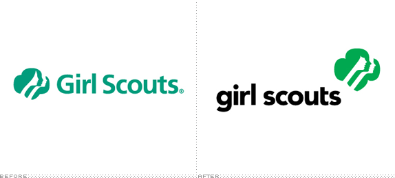 Girl Scouts Logo, Before and After