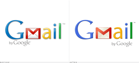 Gmail Logo, Before and After