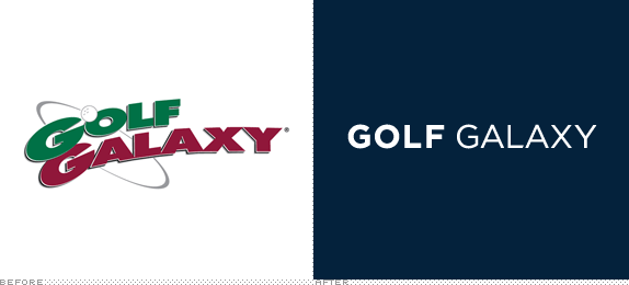 Golf Galaxy Logo, Before and After