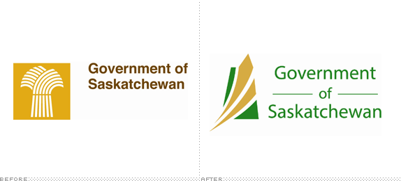 Government of Saskatchewan Logo, Before and After