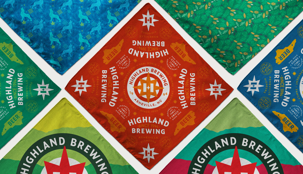 New Logo, Identity, and Packaging for Highland Brewing by Helms Workshop