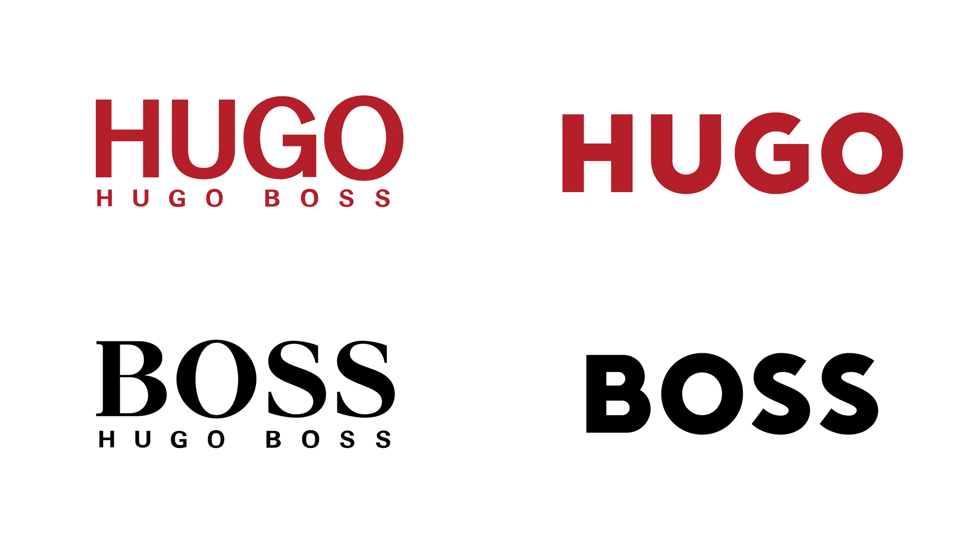 New Logos for HUGO BOSS, HUGO, and BOSS