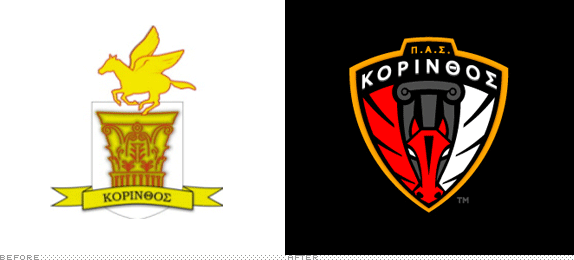 Korinthos FC Logo, Before and After