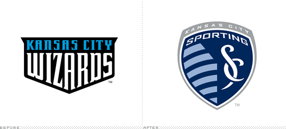 Kansas City Sporting Logo, Before and After