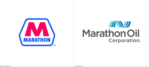 Marathon Oil Logo, Before and After