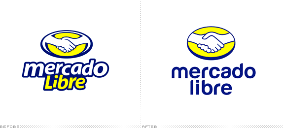 Mercado Libre Logo, Before and After
