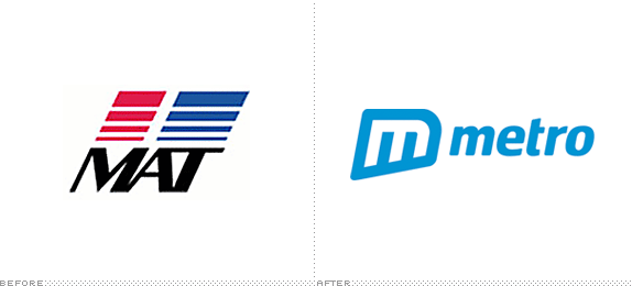 Metro Logo, Before and After
