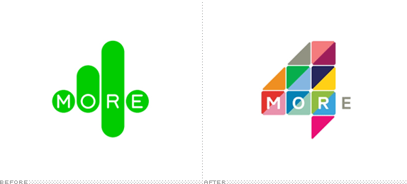 More4 Logo, Before and After