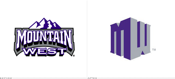 Mountain West Conference Logo, Before and After