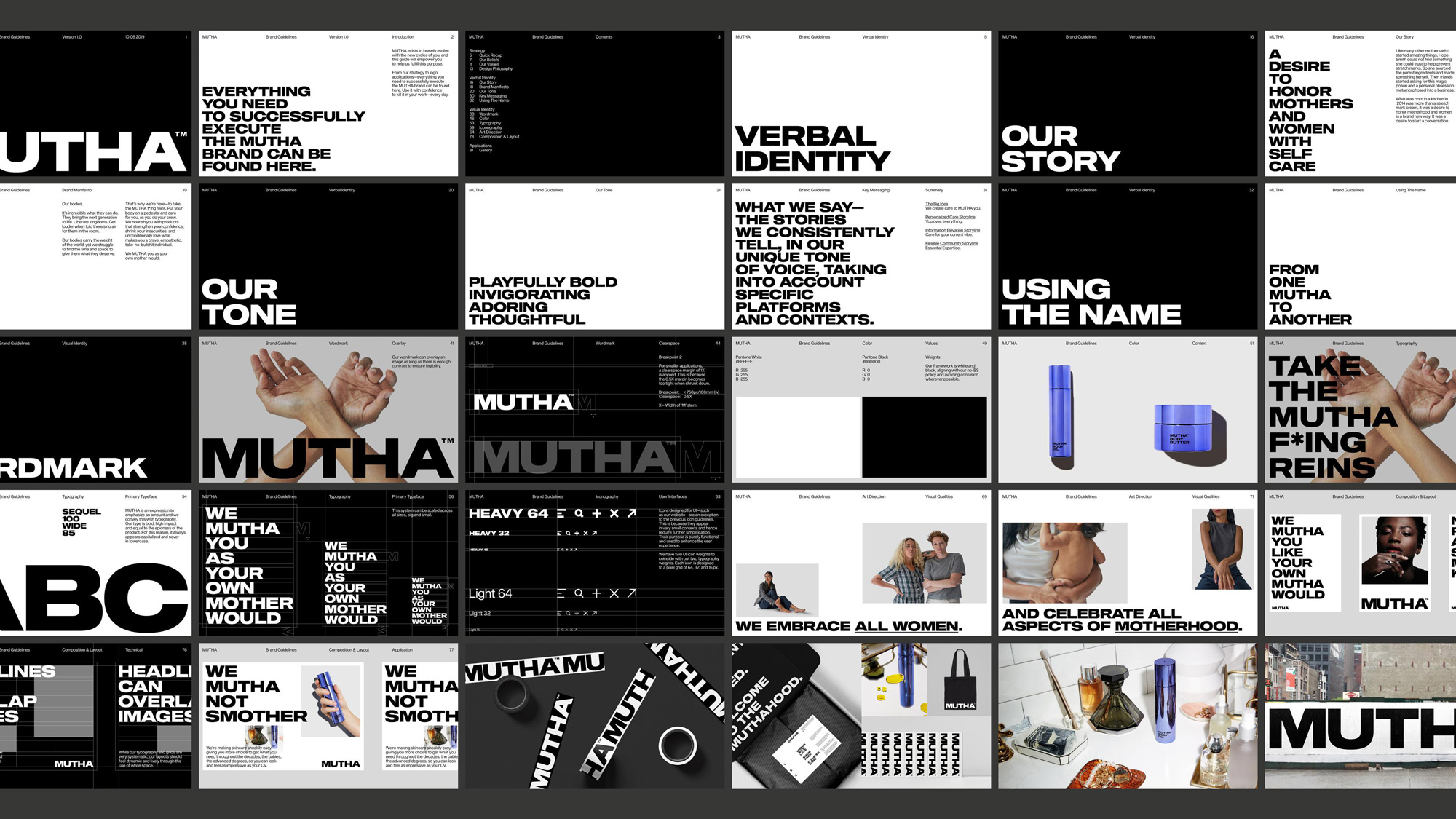 New Logo, Identity, and Packaging for MUTHA by Character