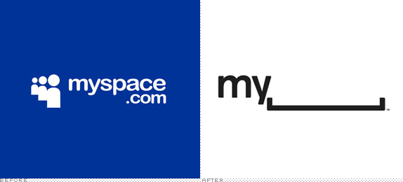 Myspace Logo, Before and After