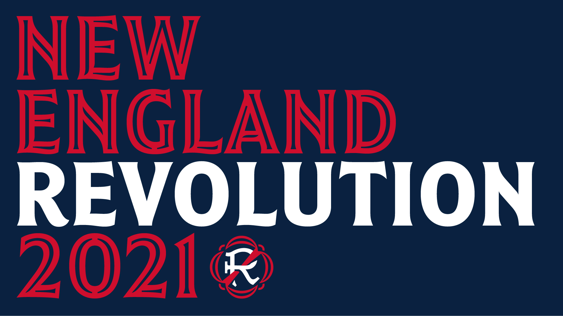 A Bold Flared Serif and Matching Inline for New England Revolution