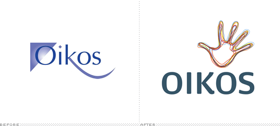 Oikos Logo, Before and After