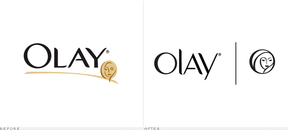 Olay Logo, Before and After