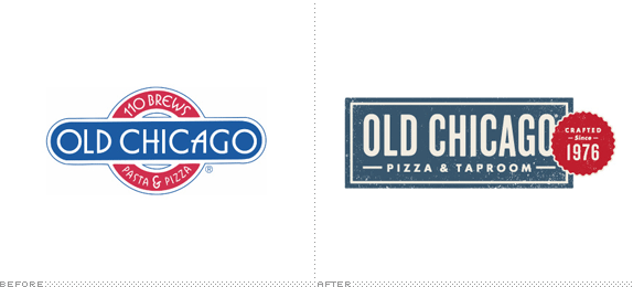 Old Chicago Logo, Before and After