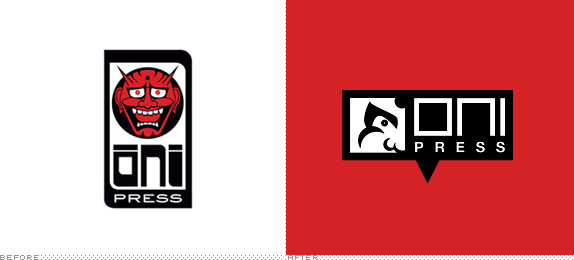 Oni Press Logo, Before and After