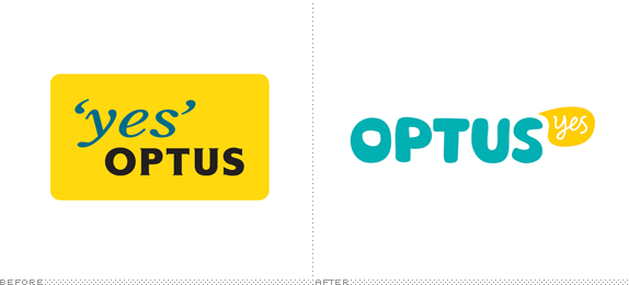 Optus Logo, Before and After