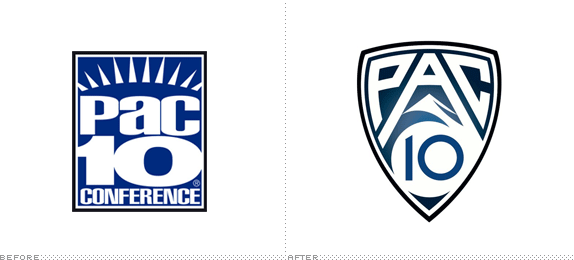 Pac-10 Logo, Before and After