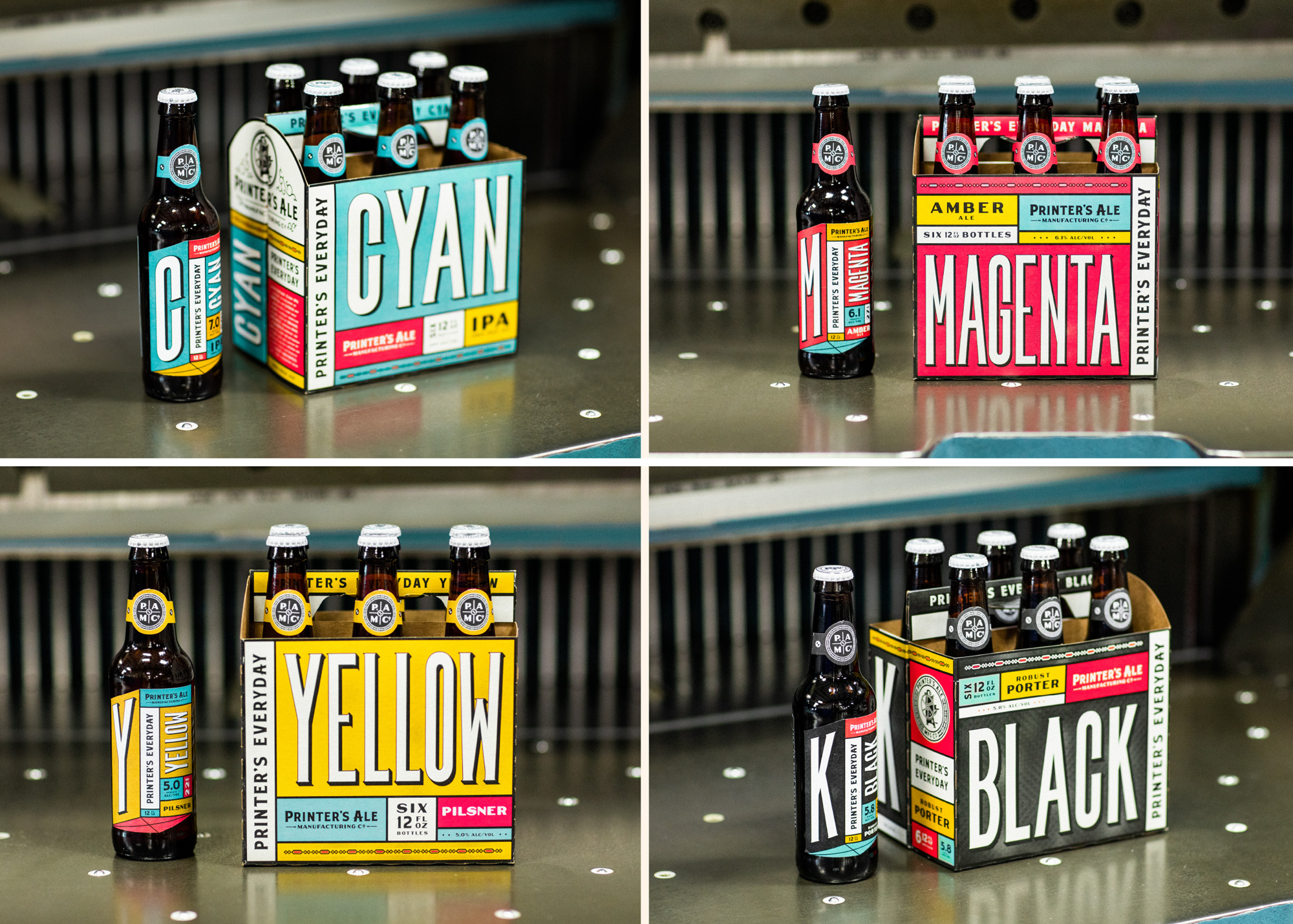 New Logo and Packaging for Printer's Ale Manufacturing Co. by CODO