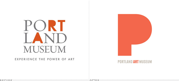 Portland Art Museum Logo, Before and After