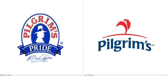 Pilgrim's Pride Logo, Before and After