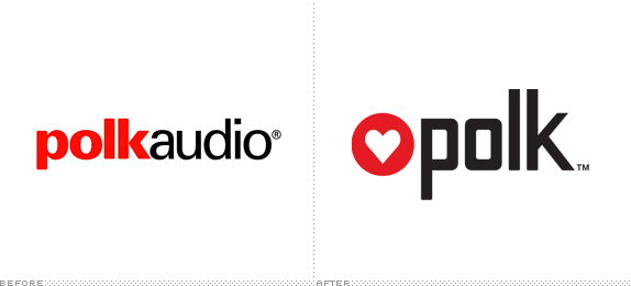 Polk Audio Logo, Before and After