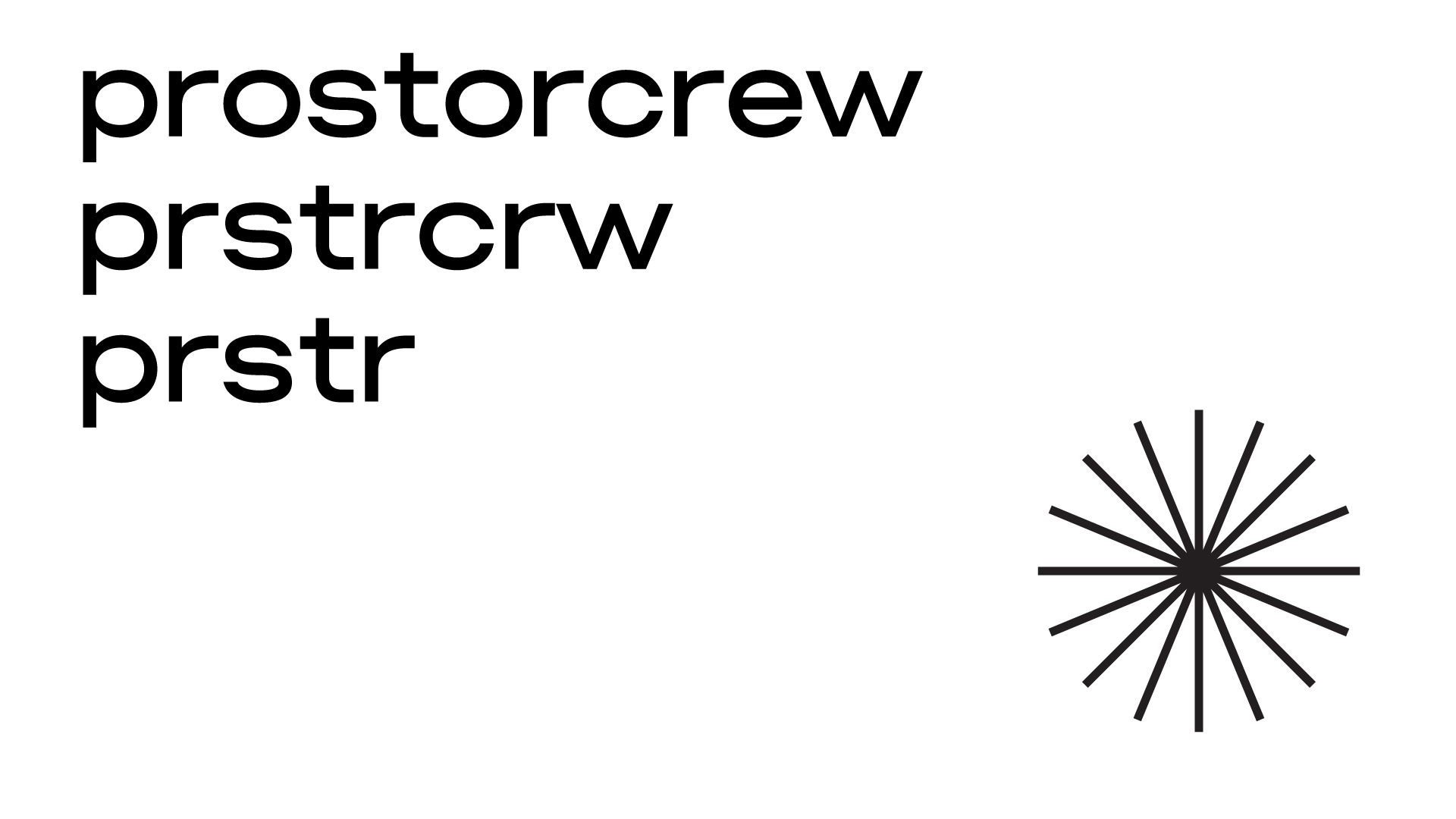 New Logo and Identity for Prostorcrew by Roma Erohnovich