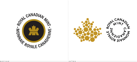 Royal Canadian Mint Logo, Before and After