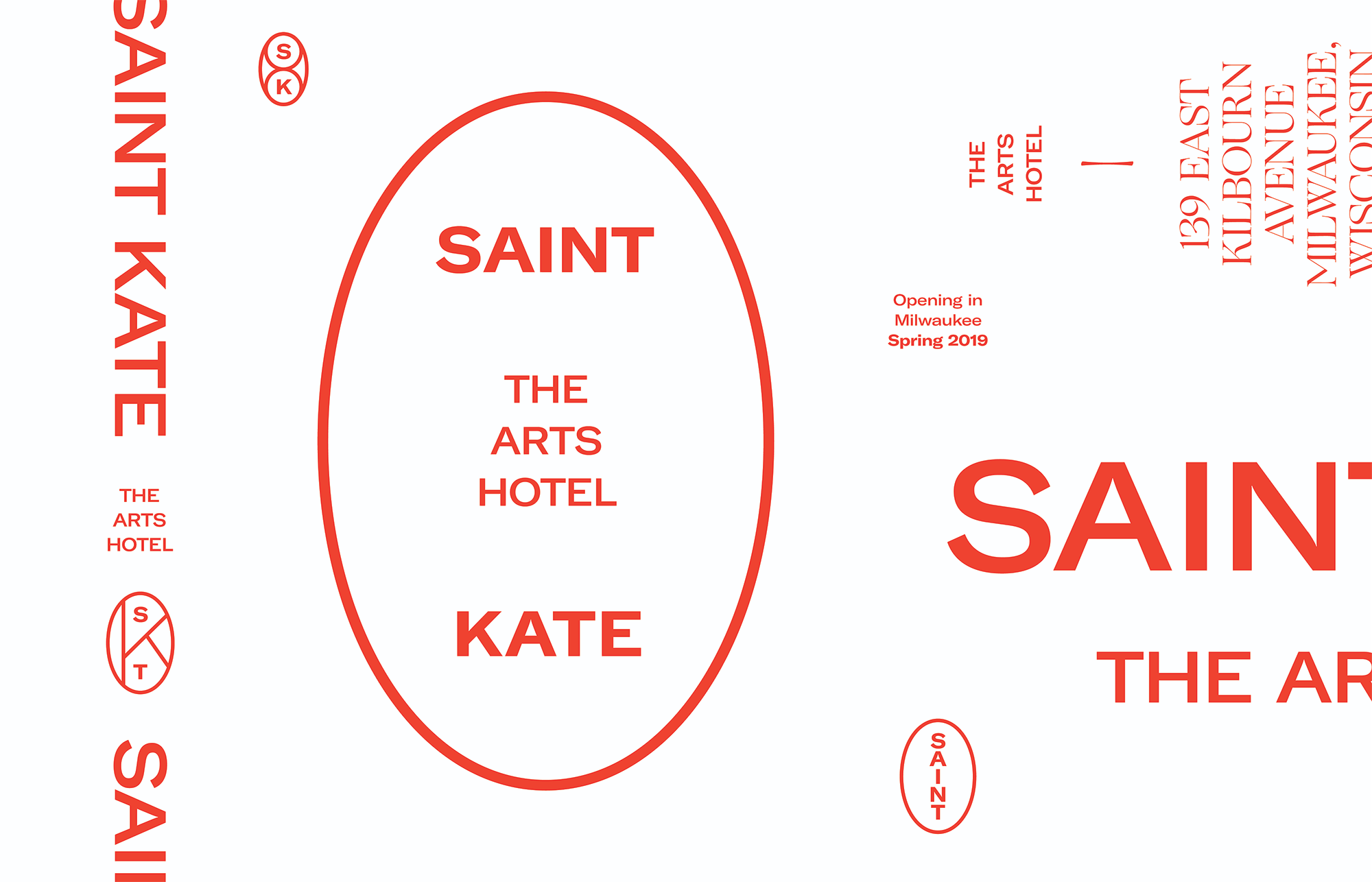 New Logo and Identity for Saint Kate Arts Hotel by One Design Company