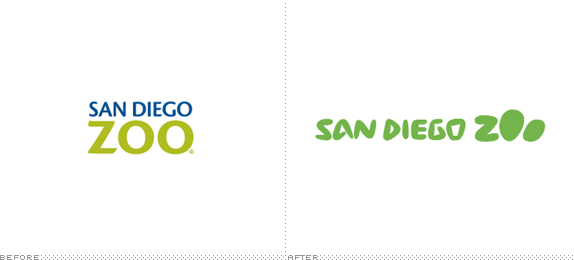 San Diego Zoo Logo, Before and After