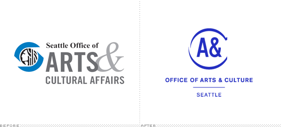 Seattle Office of Arts & Culture Logo, Before and After
