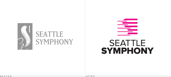 Seattle Symphony Logo, Before and After