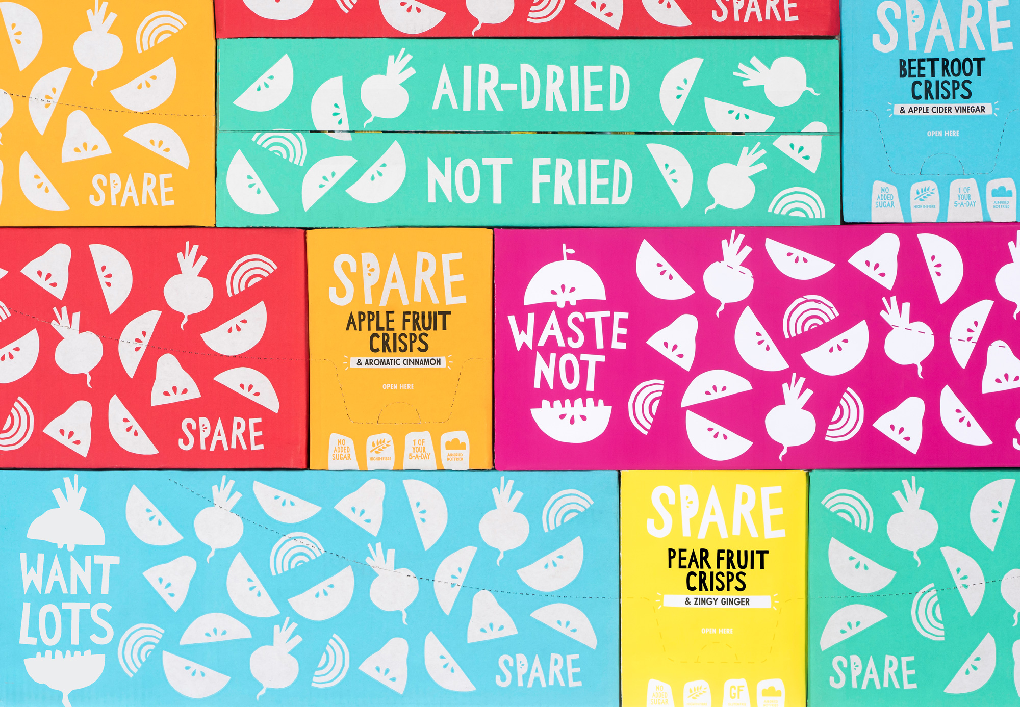 Brand New New Logo And Packaging For Spare Snacks By The