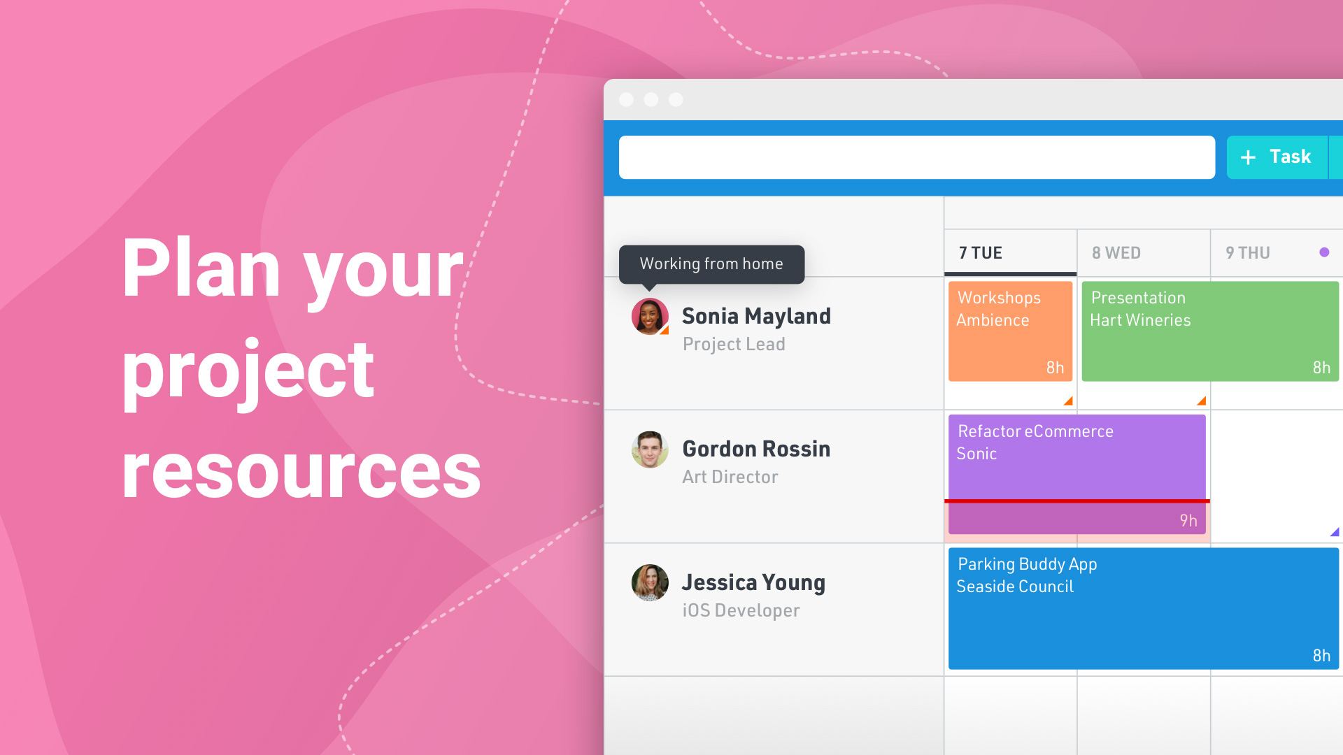 Float is a Resource Planning Tool used by the World’s Top Creative Teams