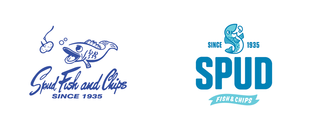New Logo and Identity for SPUD Fish & Chips by Platform