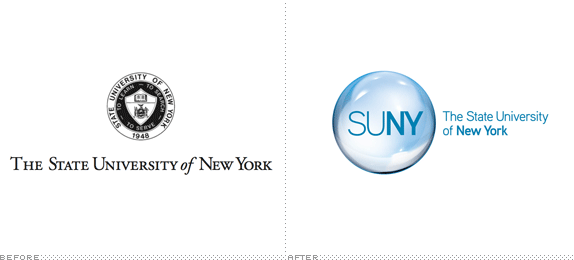 SUNY Logo, Before and After