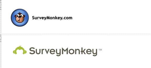 SurveyMonkey Logo, Before and After