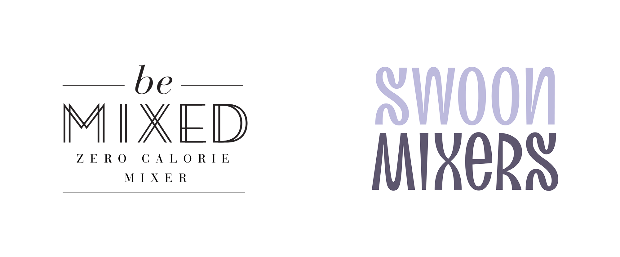 New Logo and Packaging for Swoon Mixers done In-House in collaboration with CENTER