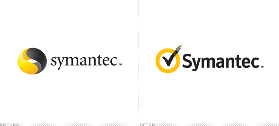 Symantec Logo, Before and After