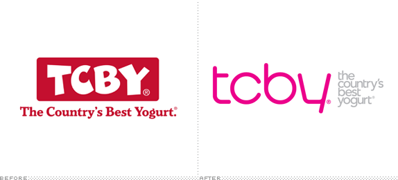 TCBY Logo, Before and After