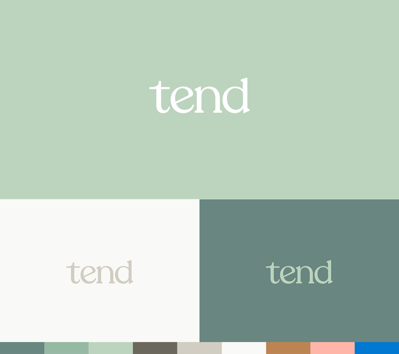 New Logo and Identity for Tend by Mythology