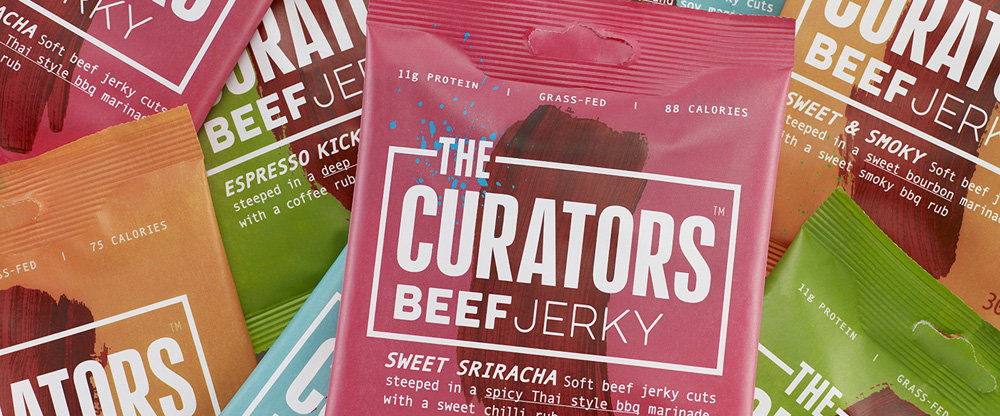 New Logo and Packaging for The Curators Jerky by B&B Studio