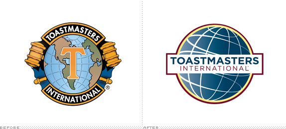 Toastmasters International Logo, Before and After