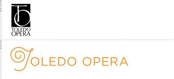 Toledo Opera Logo, Before and After